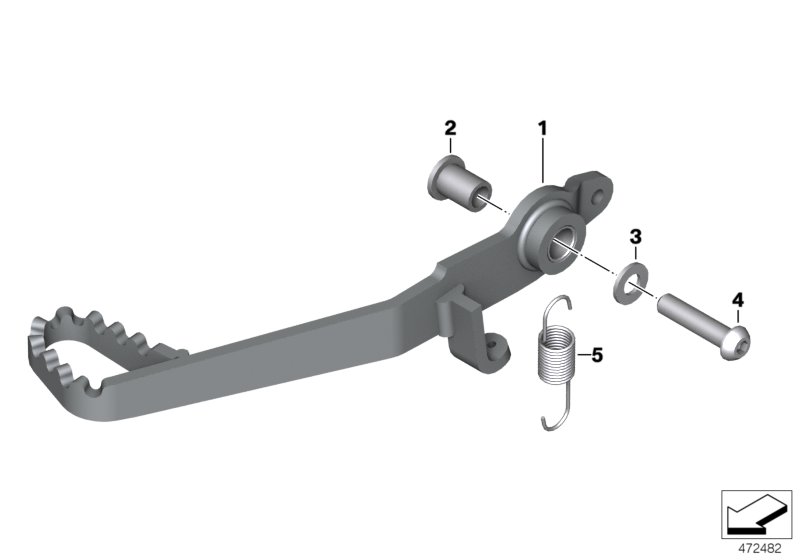 Педаль тормоза для BMW K03 G 310 R (0G01, 0G11) 0 (схема запчастей)