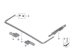 Детали панорамной крыши для BMW F39 X2 18i B32 (схема запасных частей)