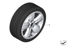Spike/SC колесо в сб.зим. диз. 517-16" для MINI F60 One D B37B (схема запасных частей)