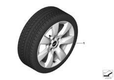 Spike/SC колесо в сб.зим. диз. 530-17" для MINI F60 Cooper ALL4 B38 (схема запасных частей)