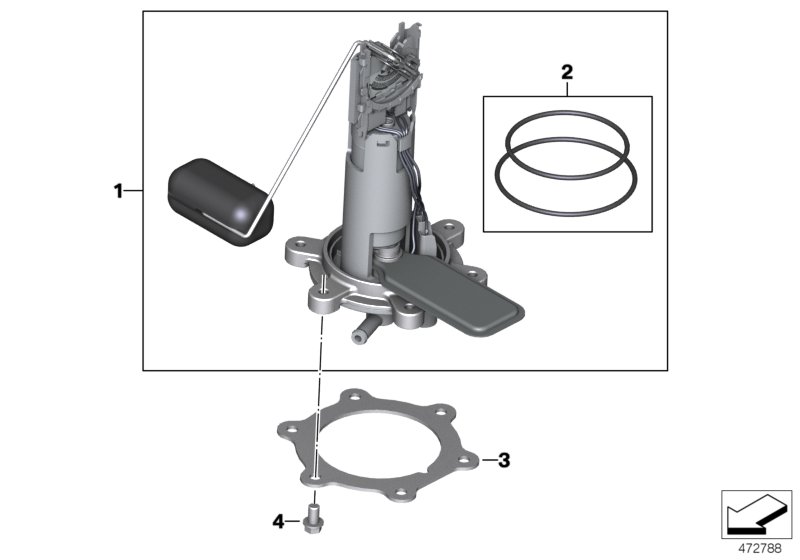 Топливный насос / рычажный датчик для BMW K02 G 310 GS (0G02, 0G12) 0 (схема запчастей)