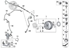 Вакуумный насос усилителя тормозов для BMW F30N 330e B48X (схема запасных частей)