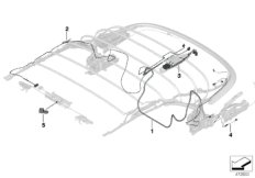 Электрика/жгут проводов складного верха для BMW RR6 Dawn N74R (схема запасных частей)