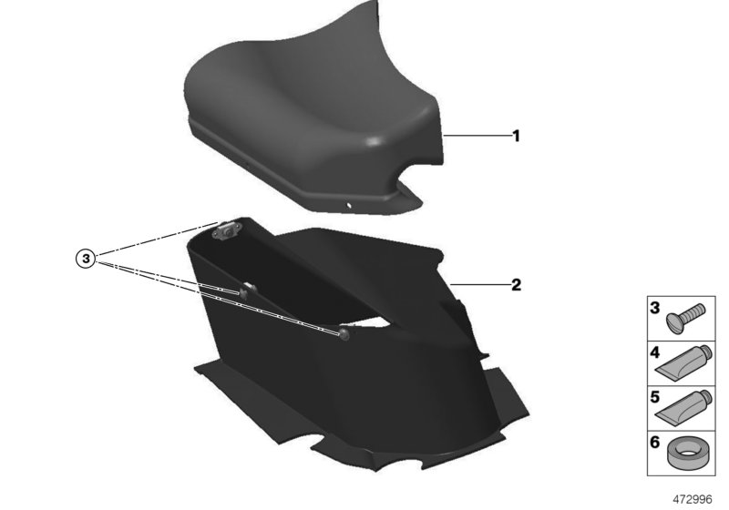 Вентиляция водителя для BMW MOSP M235i Racing N55 (схема запчастей)