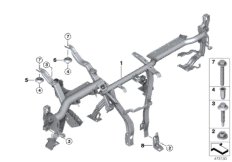 опора панели приборов для BMW F48N X1 18dX B47 (схема запасных частей)
