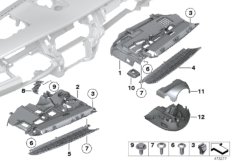 Доп.элементы панели приборов Нж. для BMW RR4 Ghost N74R (схема запасных частей)