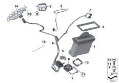 Автомагнитола с CD /дополнит.элементы для BMW K26 R 900 RT 05 SF (0367,0387) 0 (схема запасных частей)