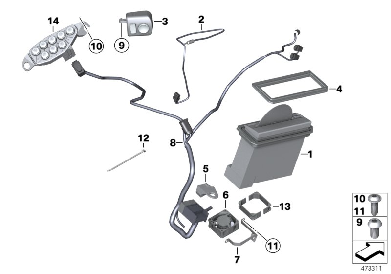 Автомагнитола с CD /дополнит.элементы для BMW K26 R 1200 RT 05 (0368,0388) 0 (схема запчастей)
