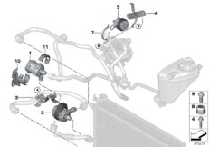 Электрический насос ОЖ / крепление для BMW G12 740LeX B48X (схема запасных частей)