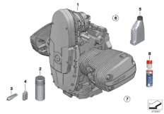 Двигатель для MOTO 259S R 1100 RS 93 (0411,0416) 0 (схема запасных частей)