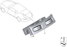 Панель управления задн.авт.сист.кондиц. для BMW RR5 Wraith N74R (схема запасных частей)