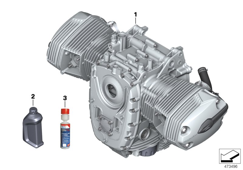 Двигатель для BMW K255 R 1200 GS Adve. 08 (0380,0390) 0 (схема запчастей)