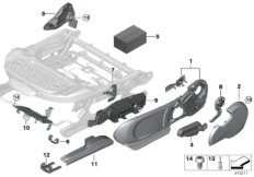 Сиденье Пд накладки сиденья для BMW F55 Cooper S B48 (схема запасных частей)