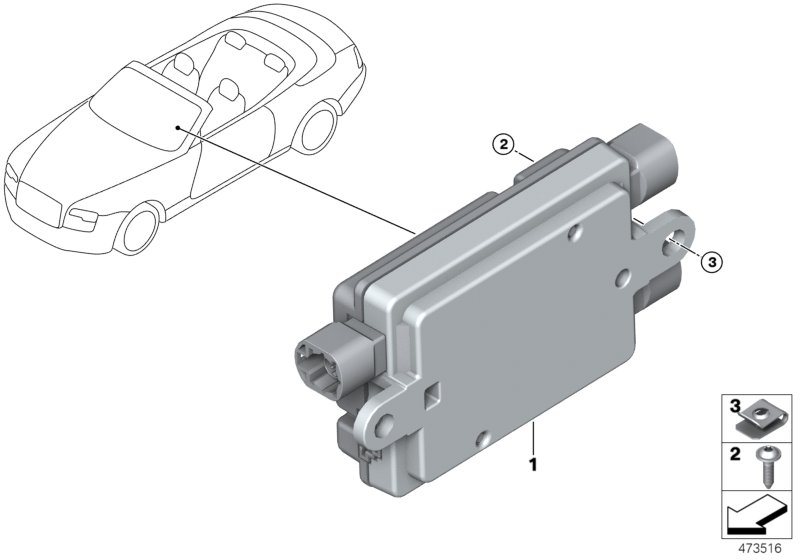 USB-порт для BMW RR6 Dawn N74R (схема запчастей)
