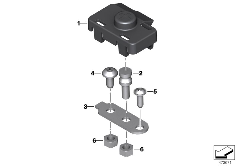 Плюсовой вывод в моторном отсеке для BMW K23 R nineT Scrambler (0J31, 0J33) 0 (схема запчастей)