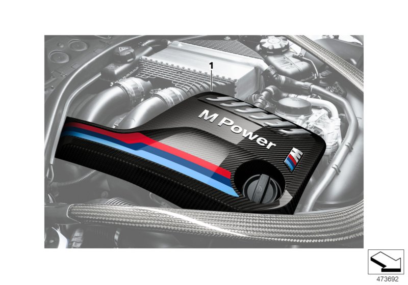 M Performance Parts для BMW F82 M4 S55 (схема запчастей)