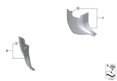 Боковая обшивка пространства для ног для BMW M13 Zinoro 60H/100H B38X (схема запасных частей)