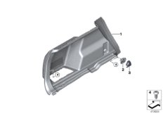 Обшивка багажного отделения Л для BMW M13 Zinoro 60H/100H B38X (схема запасных частей)