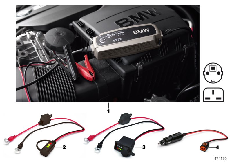 Зарядное у-во для акк.батареи для BMW F46N 218d B47 (схема запчастей)
