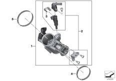 Корпус дроссельной заслонки для BMW K03 G 310 R (0G01, 0G11) 0 (схема запасных частей)