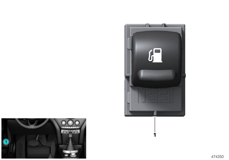 Выключатель разблокировки топл.бака для MINI F60 Cooper SE ALL4 B38X (схема запчастей)