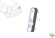 Блок упр.функц.модуля крышки багажника для BMW F60 One D B37B (схема запасных частей)