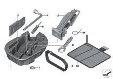 Бортовой инструмент/ домкрат для BMW F55 Cooper D B37 (схема запасных частей)
