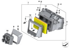 Система глушения шума всасывания для BMW K49 S 1000 XR (0D03, 0D13) 0 (схема запасных частей)