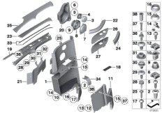 боковая обшивка задняя для ROLLS-ROYCE RR3 Coupé N73 (схема запасных частей)