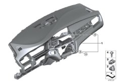облицовка панели приборов для BMW M13 Zinoro 60H/100H B38X (схема запасных частей)
