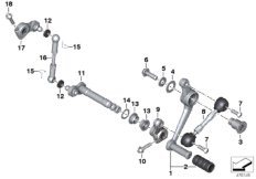 Внешние элементы механизма ПП для BMW K32 R nineT Racer (0J21, 0J23) 0 (схема запасных частей)