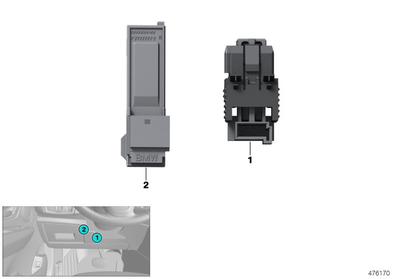 Переключатель сигнала выжатого сцепления для BMW F48N X1 25dX B47E (схема запчастей)