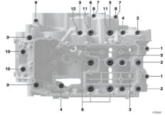 Болты крепления картера двигателя для BMW K82 F 850 GS Adve. (0K01, 0K03) 0 (схема запасных частей)