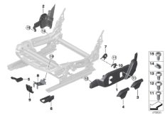Сиденье Пд накладки сиденья для BMW I12 i8 B38 (схема запасных частей)