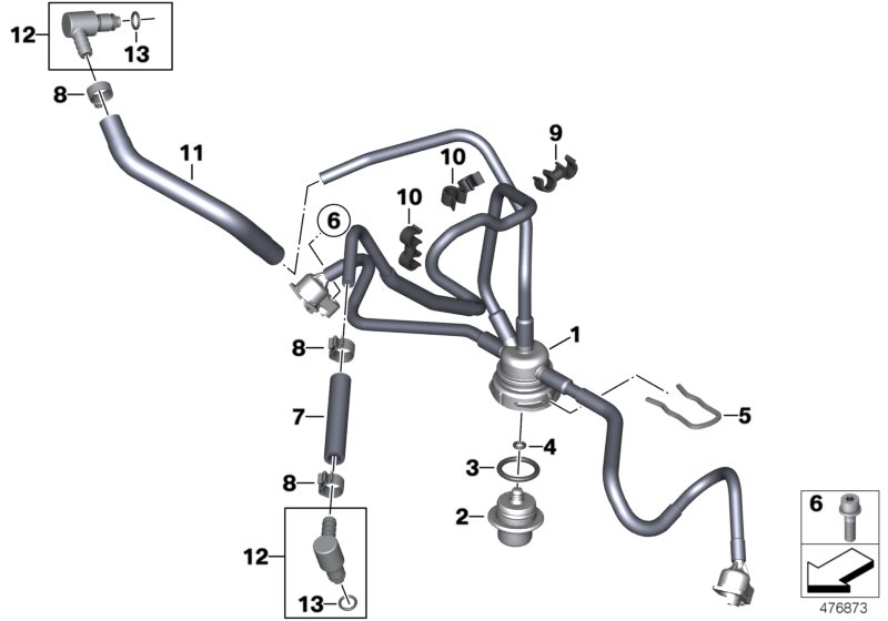Распределитель топлива/регулят.давления для BMW K255 R 1200 GS Adve. 06 (0382,0397) 0 (схема запчастей)