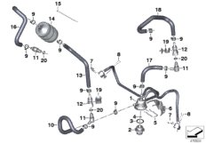 Распределитель топлива/регулят.давления для BMW K27 R 1200 R 06 (0378,0398) 0 (схема запасных частей)