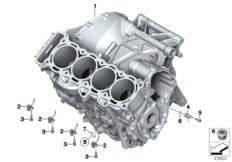 Картер двигателя для BMW K46 S 1000 RR 15 (0D10,0D21) 0 (схема запасных частей)