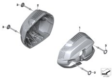 Кышка головки блока цилиндров алюминий для BMW K21 R nineT (0A06, 0A16) 0 (схема запасных частей)