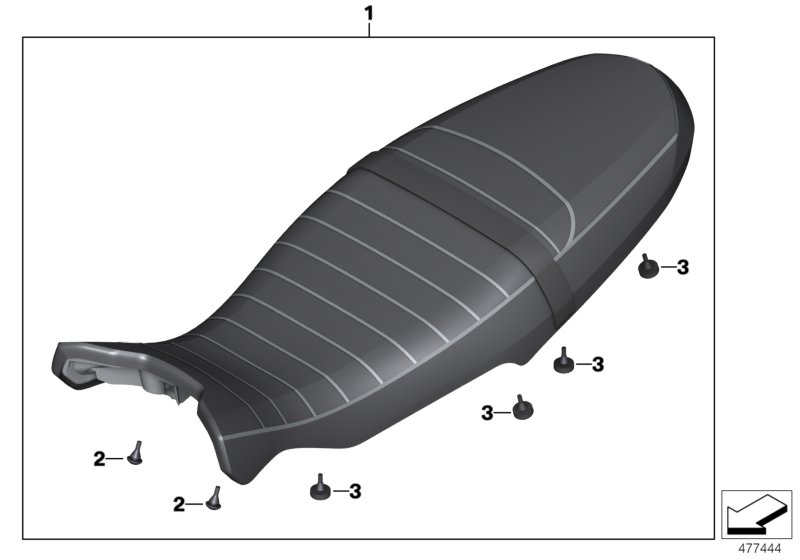 Сиденье для MOTO K23 R nineT Scrambler (0J31, 0J33) 0 (схема запчастей)