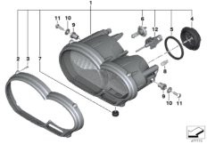 Фара для MOTO K25 R 1200 GS 04 (0307,0317) 0 (схема запасных частей)