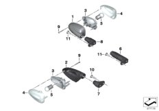 Фонари указателей поворота для BMW K255 R 1200 GS Adve. 06 (0382,0397) 0 (схема запасных частей)