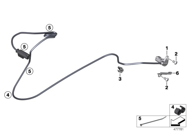 Датчик угловой скорости заднего колеса для BMW K32 R nineT Racer (0J21, 0J23) 0 (схема запчастей)