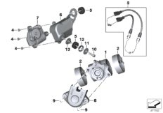 Заслонка глушителя для BMW K33 R nineT Urban G/S (0J41, 0J43) 0 (схема запасных частей)