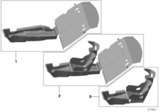 Элементы внутреннего оснащения для BMW MOSP M235i Racing N55 (схема запасных частей)