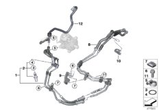 Топливопроводы/элементы крепления для BMW R56N Cooper SD N47N (схема запасных частей)