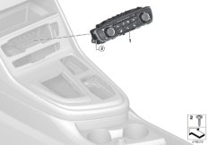 Панель управления кондиционера для BMW F48N X1 20d B47 (схема запасных частей)