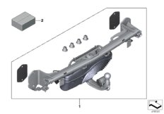 К-т дооснащения откидным ТСУ для BMW G20 320i B48D (схема запасных частей)