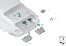 Детали антенны для BMW RR6 Dawn N74R (схема запасных частей)