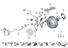 Вакуумный усилитель тормозов для BMW E64N 630i N52N (схема запасных частей)