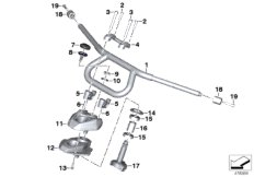 Руль для BMW K48 K 1600 GTL 17 (0F02, 0F12) 0 (схема запасных частей)